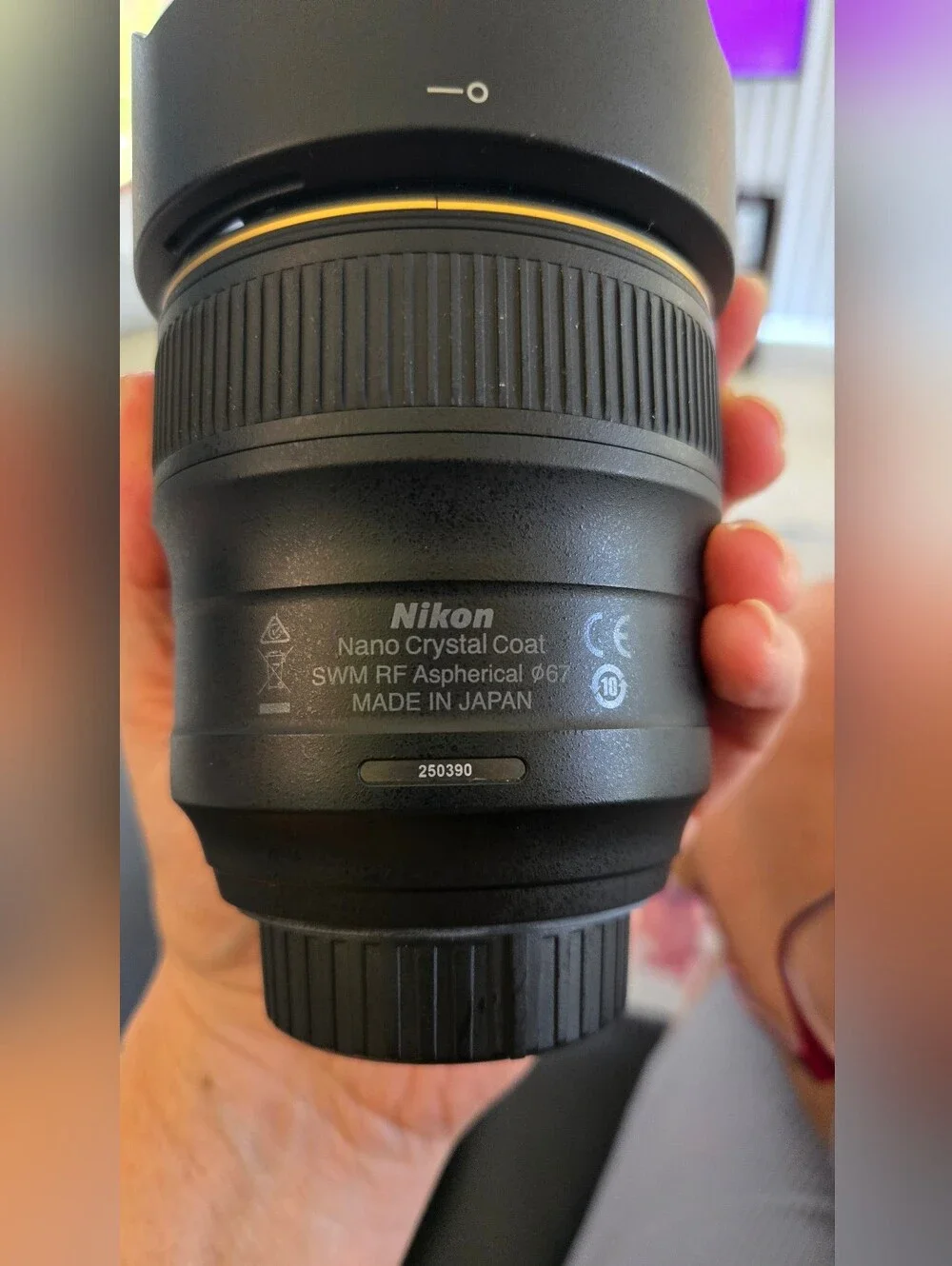 Nikon Black AF-S NIKKOR 35mm f/1.4G Prime Lens with Gold Accents